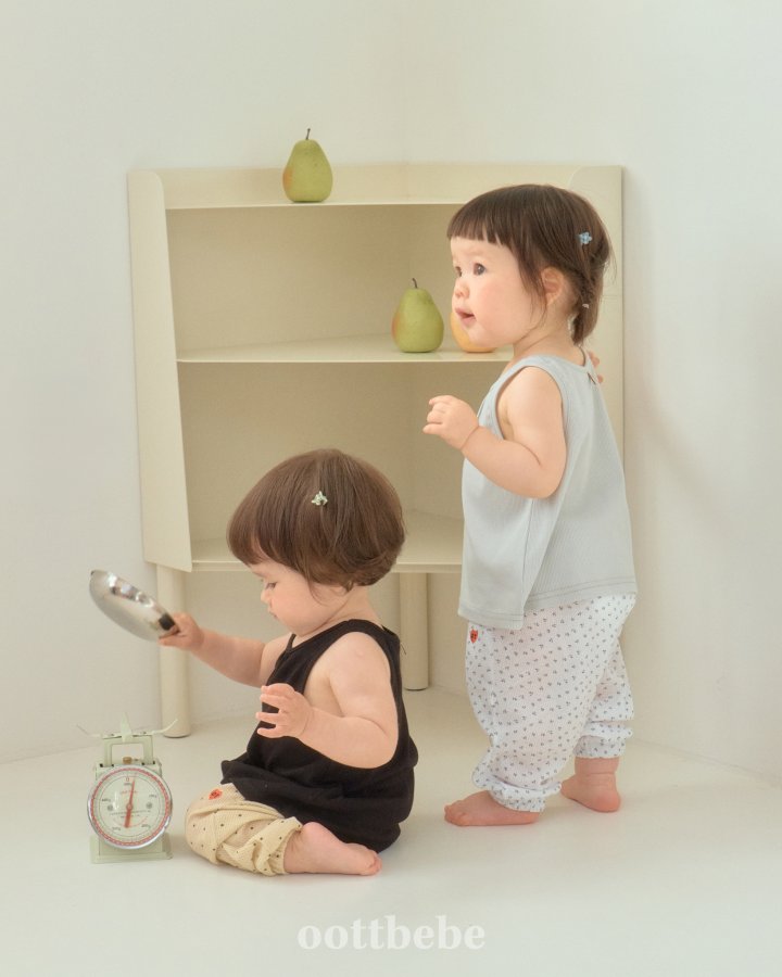 Oott Bebe - Korean Baby Fashion - #onlinebabyshop - Simply Ribbed Sleeveless - 6