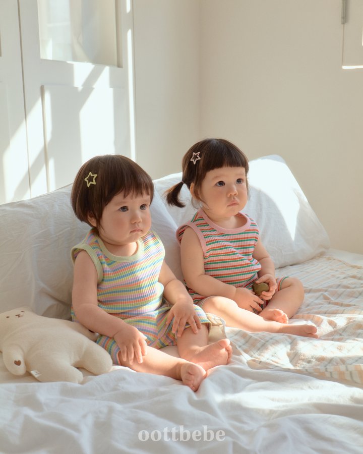 Oott Bebe - Korean Baby Fashion - #onlinebabyshop - Summer Rainbow Easywear - 5