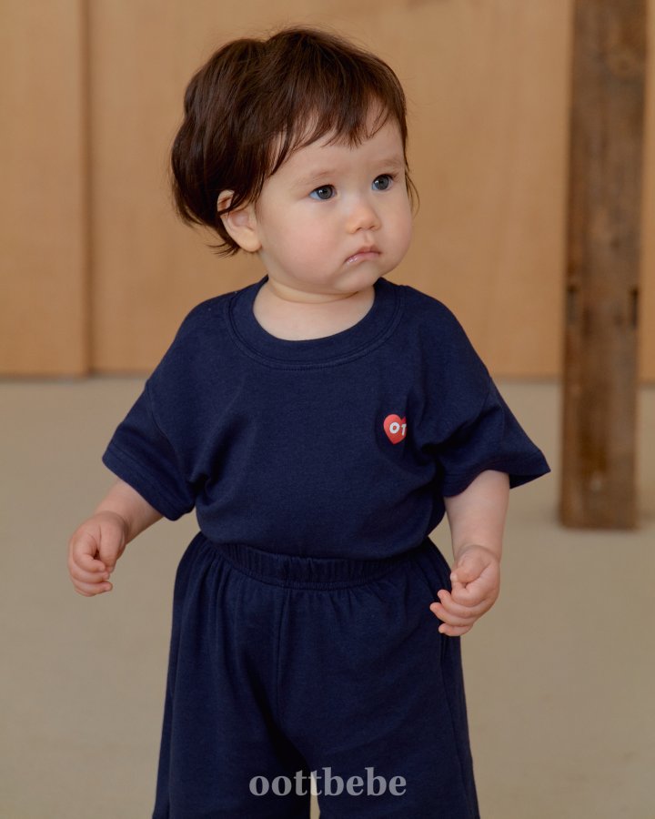 Oott Bebe - Korean Baby Fashion - #onlinebabyshop - Easy Fit Top Bottom Set - 2