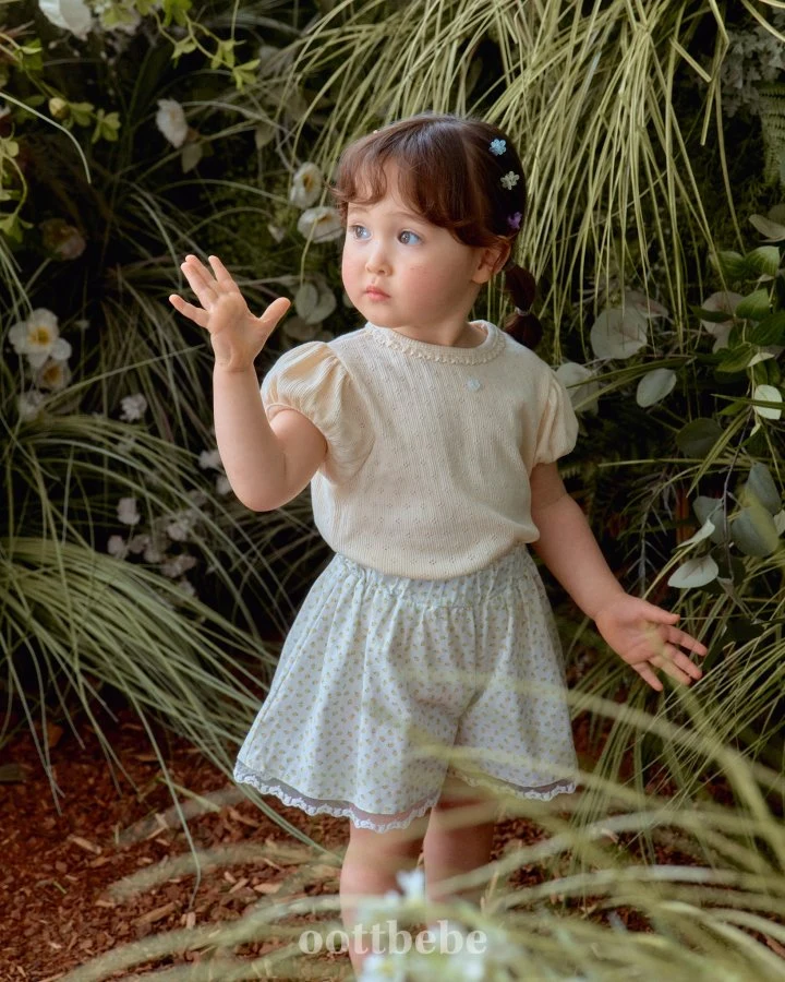 Oott Bebe - Korean Baby Fashion - #smilingbaby - IVE Puff Sleeve Tee - 3