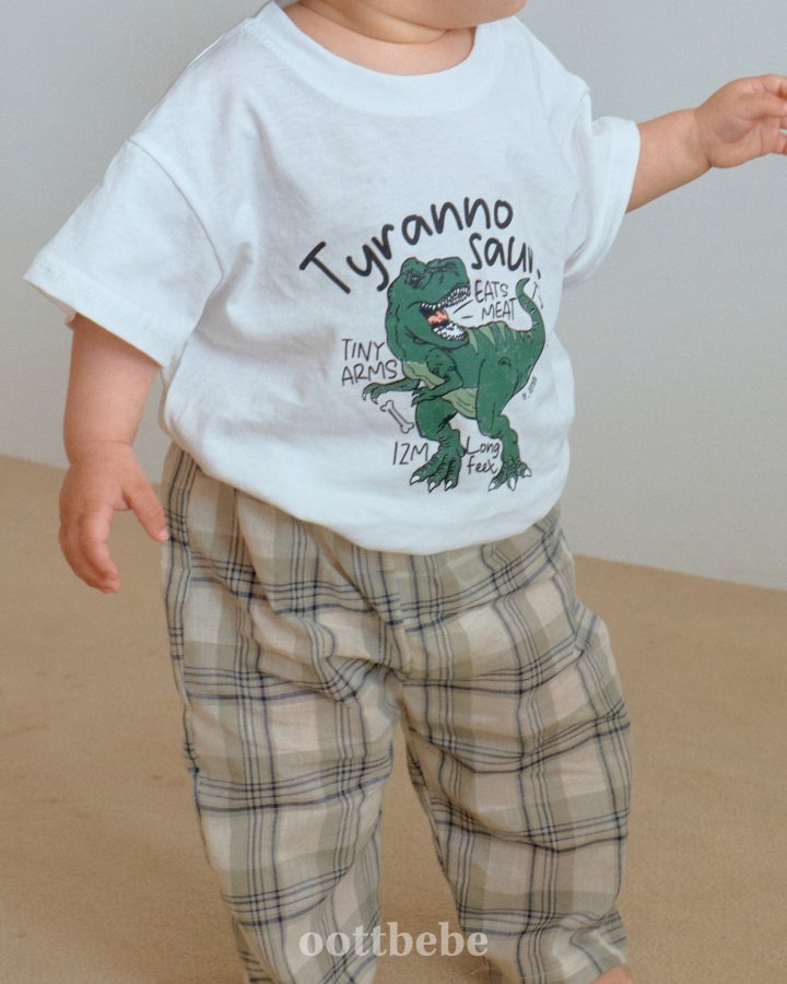 Oott Bebe - Korean Baby Fashion - #smilingbaby - Dinosaur Short Sleeve Tee - 9