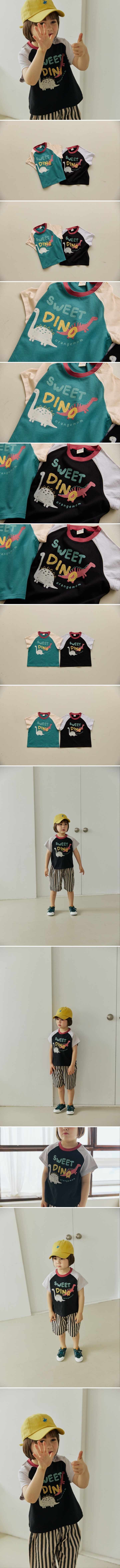 Orange Mom - Korean Children Fashion - #Kfashion4kids - Sweet Dino Tee - 2