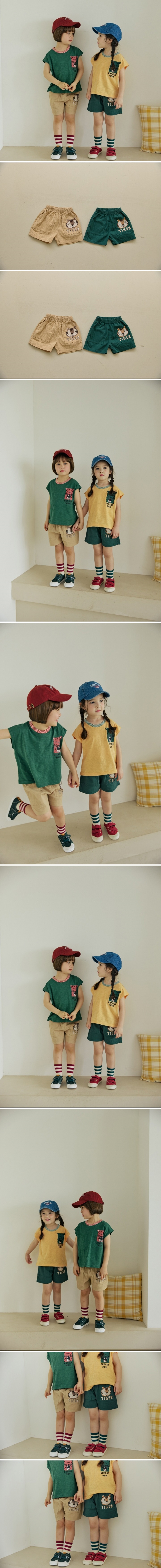 Orange Mom - Korean Children Fashion - #kidsshorts - Tiger Pocket Span Pants - 2