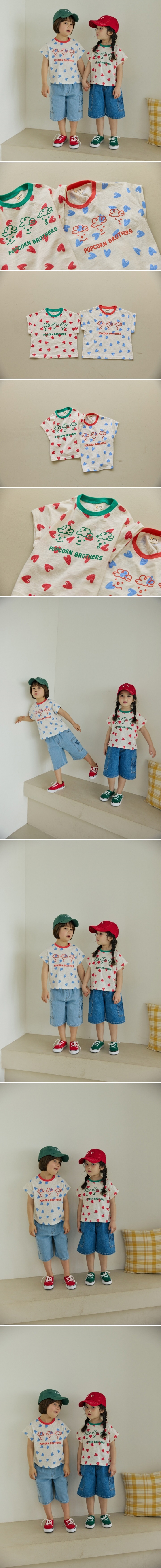 Orange Mom - Korean Children Fashion - #prettylittlegirls - Heart Tee - 2
