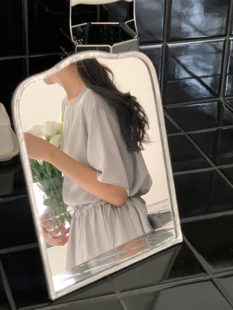 Osense - Korean Women Fashion - #momslook - Plain String Blouse (Short Sleeve) - 10