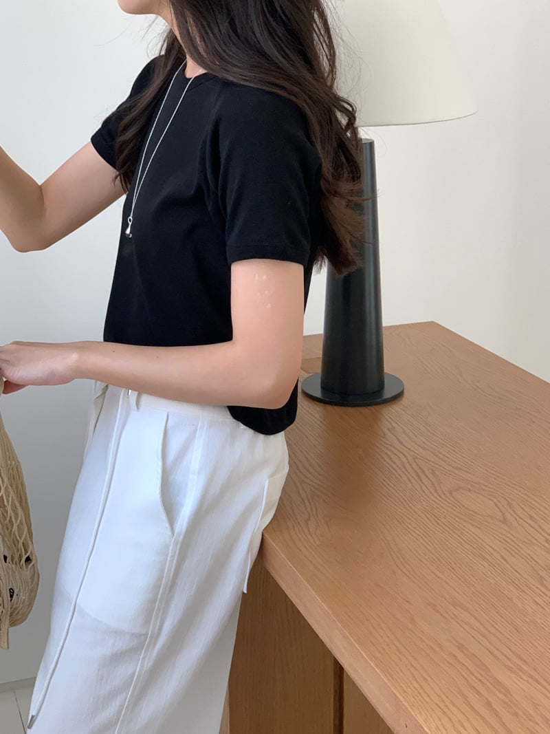 Osense - Korean Women Fashion - #momslook - Mini Tencel Raglan Tee - 9