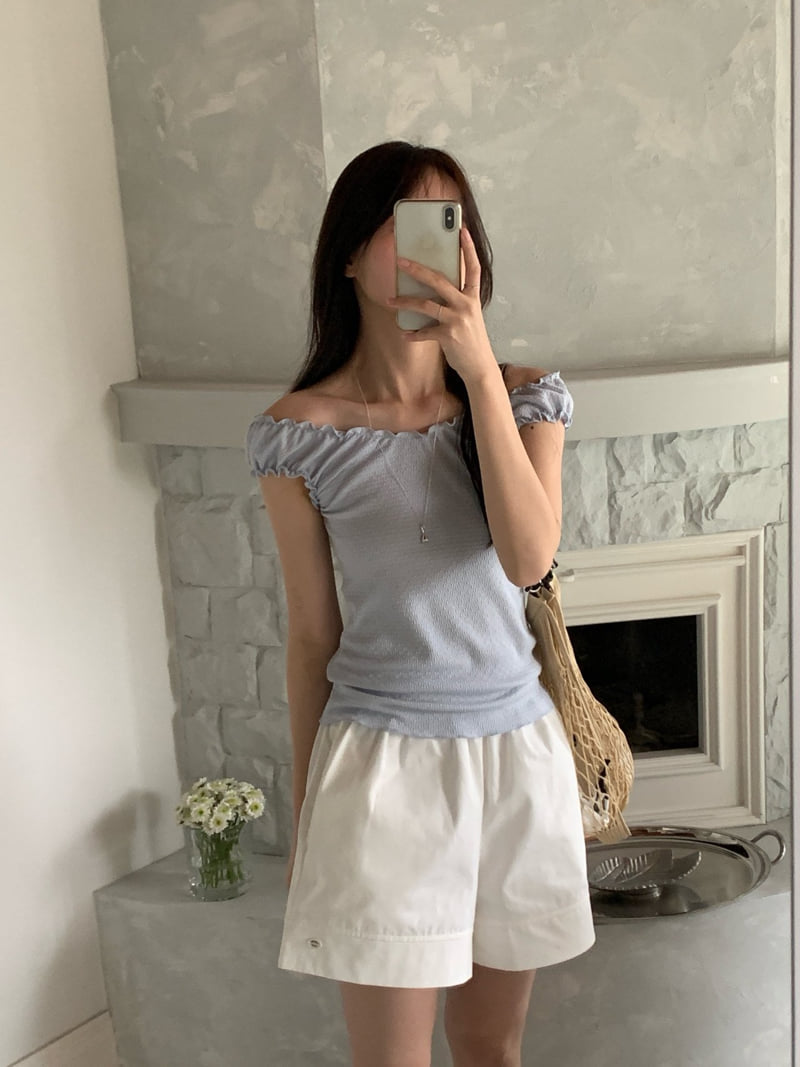 Osense - Korean Women Fashion - #momslook - Wave Sleeveless Blouse - 7
