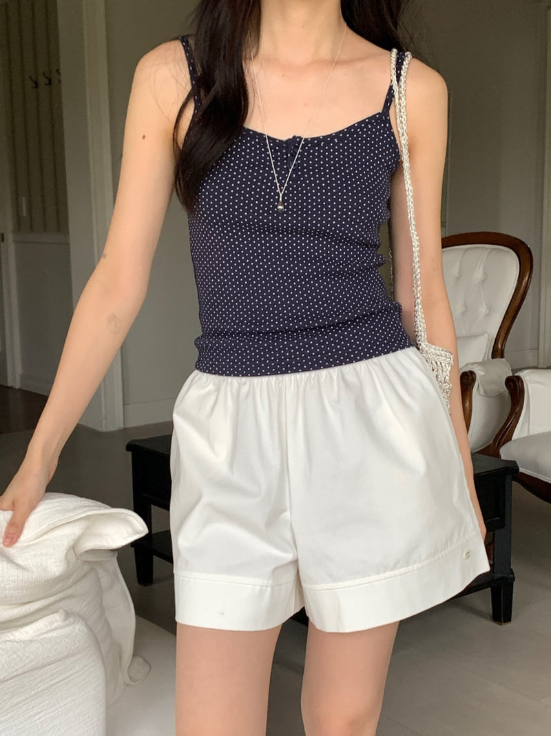 Osense - Korean Women Fashion - #momslook - Kitsch Dot Button Sleeveless - 6
