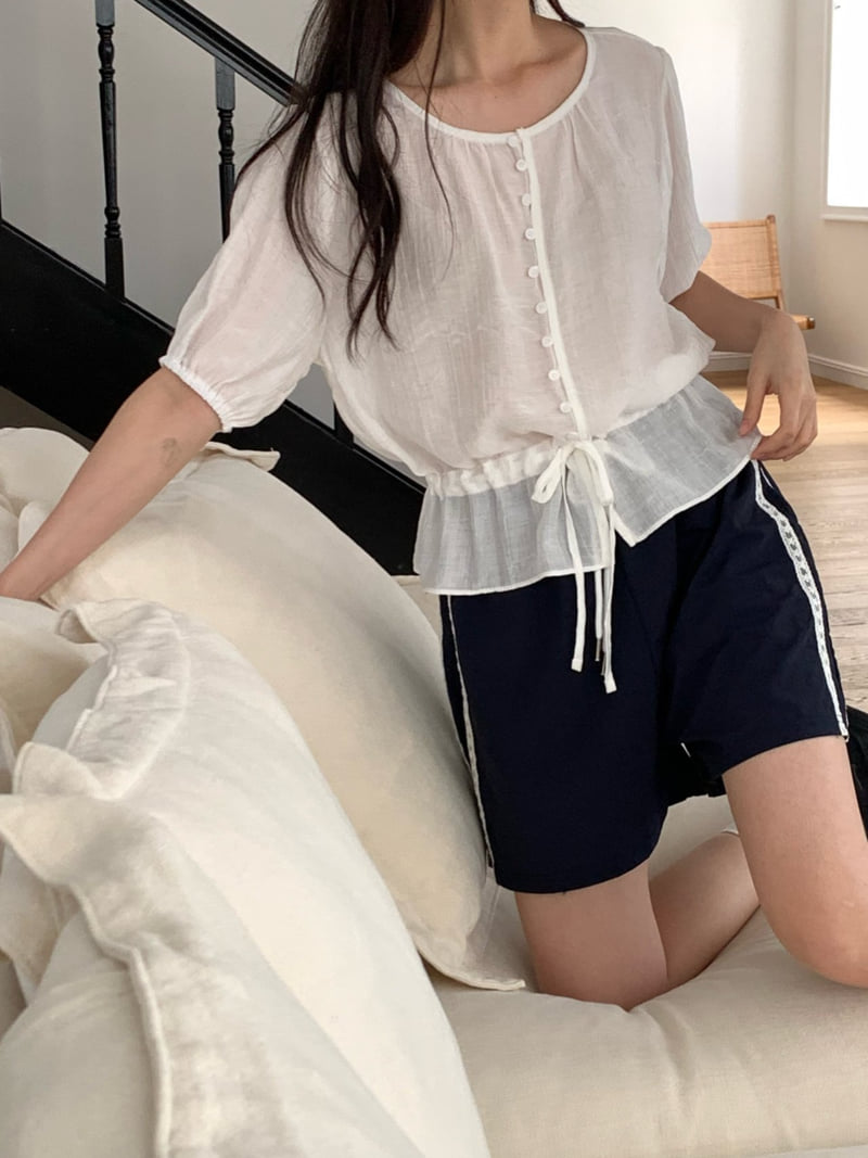 Osense - Korean Women Fashion - #momslook - Judy String Blouse - 5