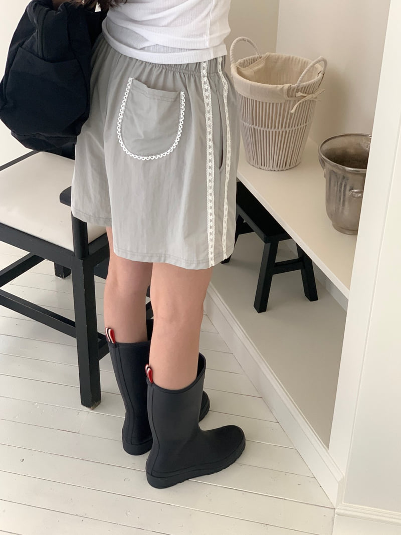 Osense - Korean Women Fashion - #momslook - Lace Track Shorts - 12