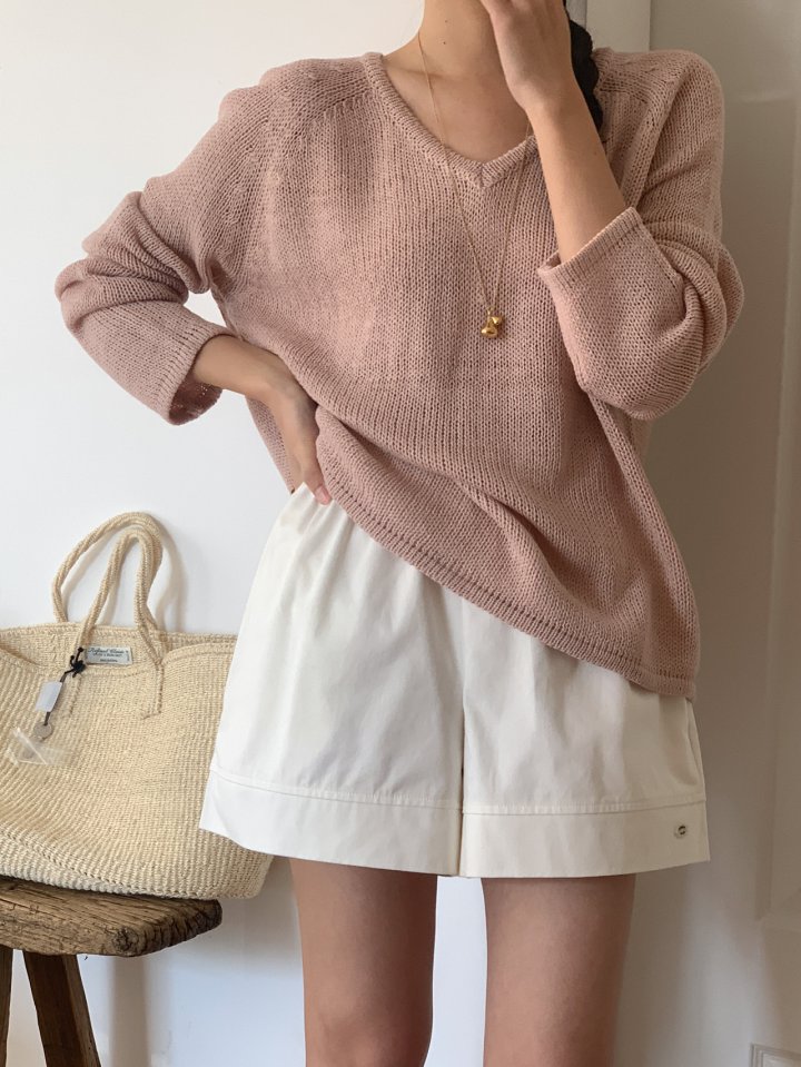 Osense - Korean Women Fashion - #vintagekidsstyle - Ray Cotton Mid-thigh Shorts - 4
