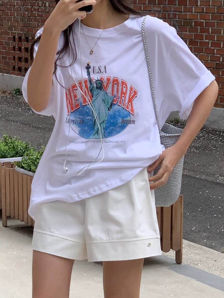 Osense - Korean Women Fashion - #restrostyle - New York Silky Bio Tee - 3