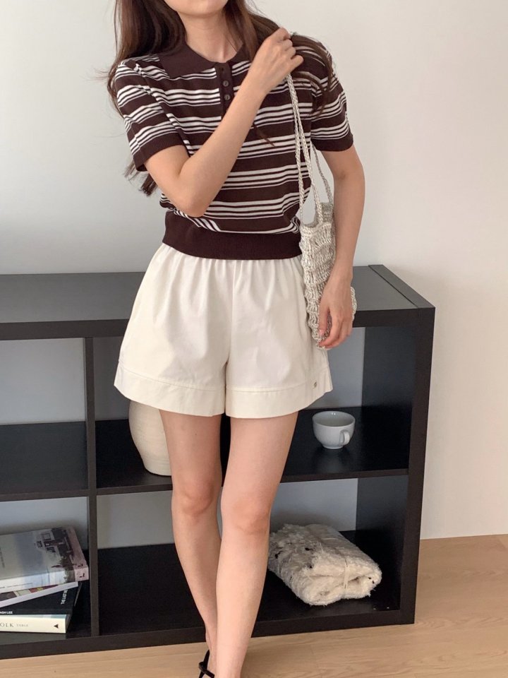 Osense - Korean Women Fashion - #shopsmall - Ray Cotton Mid-thigh Shorts - 7