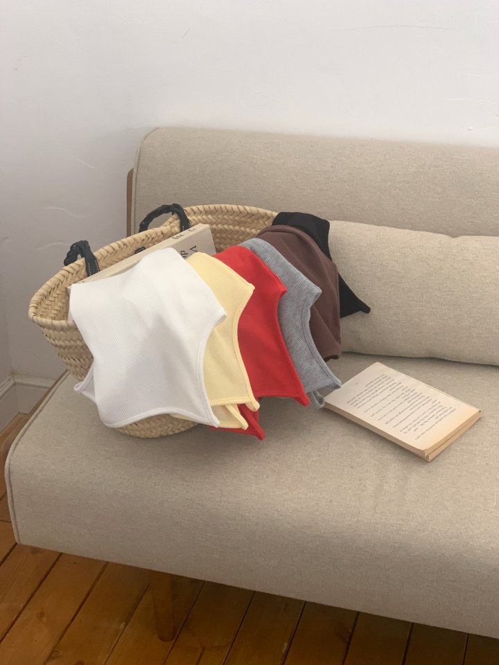 Osense - Korean Women Fashion - #shopsmall - Waffle Boat Neck Sleeveless