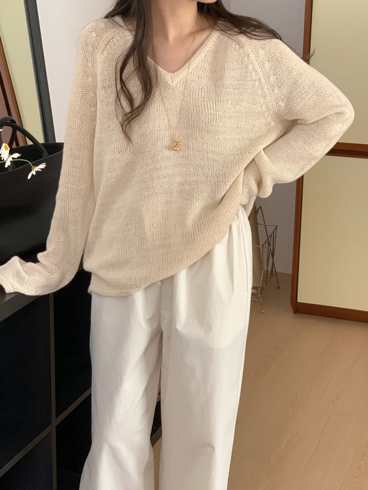 Osense - Korean Women Fashion - #thatsdarling - Even V-neck Knit - 9