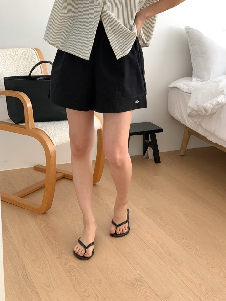 Osense - Korean Women Fashion - #thatsdarling - Ray Cotton Mid-thigh Shorts - 8