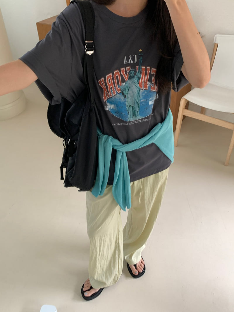 Osense - Korean Women Fashion - #thatsdarling - New York Silky Bio Tee - 6