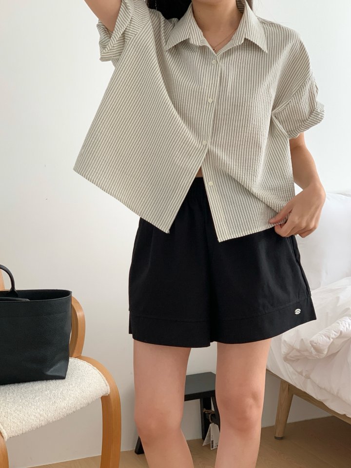 Osense - Korean Women Fashion - #thelittlethings - Ray Cotton Mid-thigh Shorts - 9