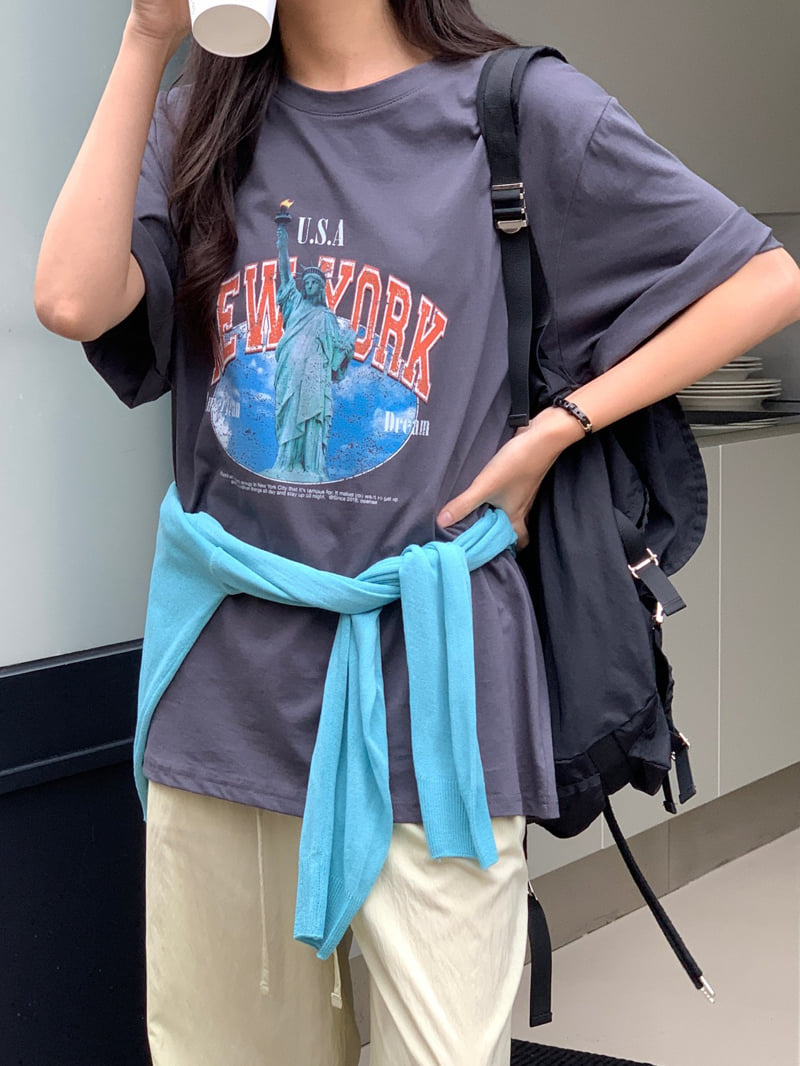 Osense - Korean Women Fashion - #thelittlethings - New York Silky Bio Tee - 7