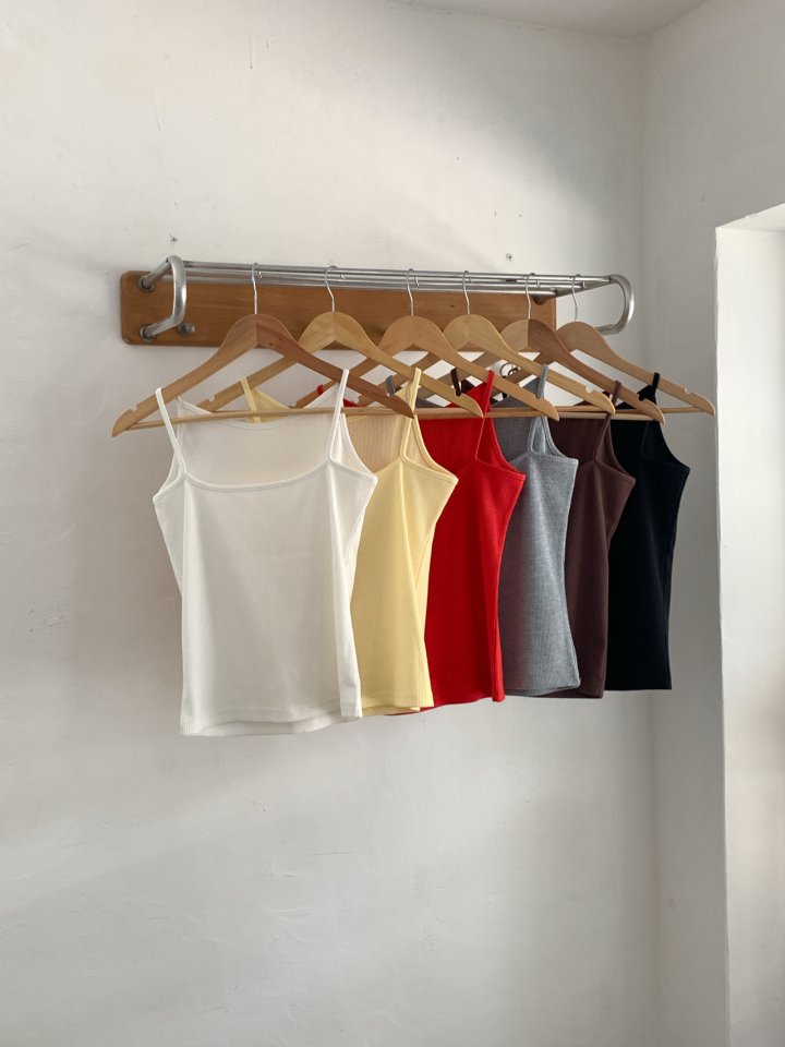 Osense - Korean Women Fashion - #thelittlethings - Waffle Boat Neck Sleeveless - 3