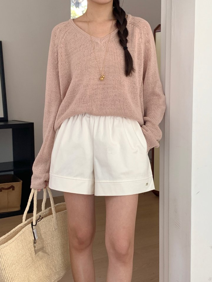 Osense - Korean Women Fashion - #vintageinspired - Even V-neck Knit - 4