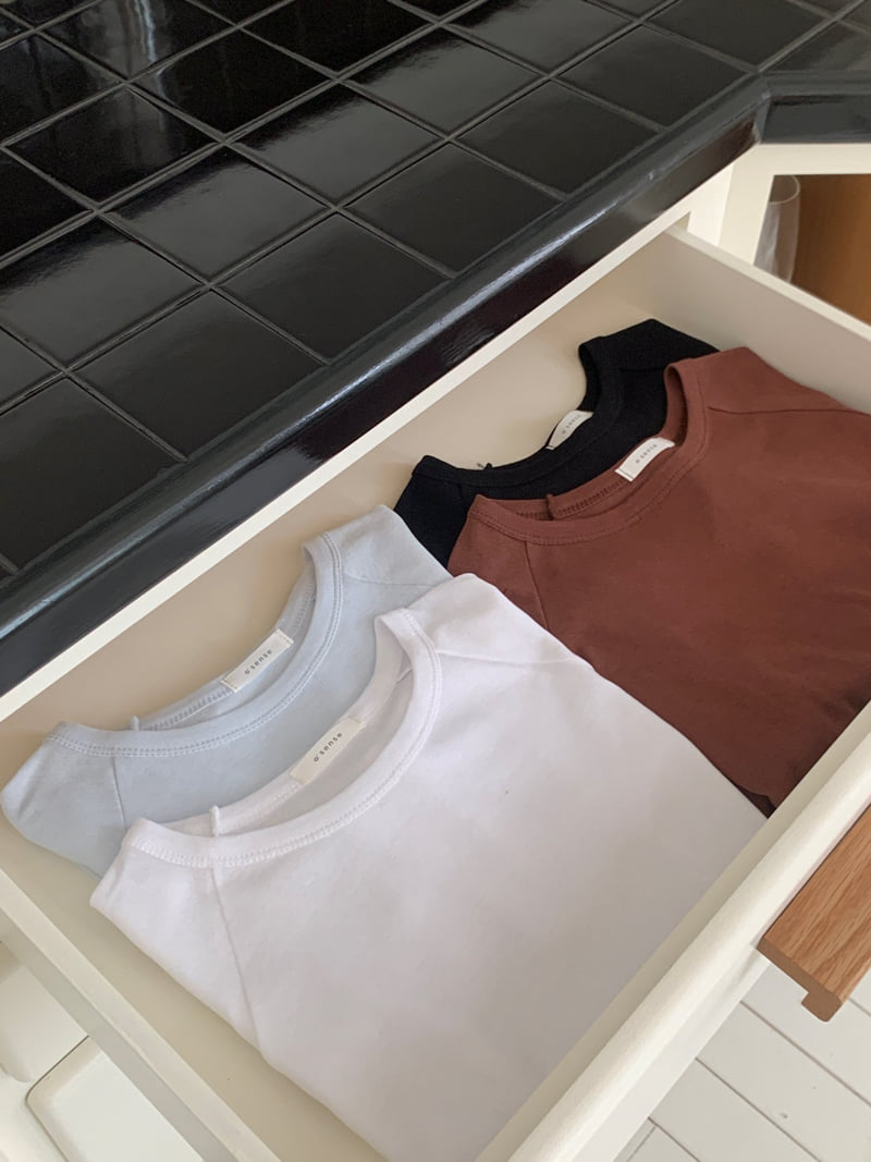 Osense - Korean Women Fashion - #womensfashion - Mini Tencel Raglan Tee - 10