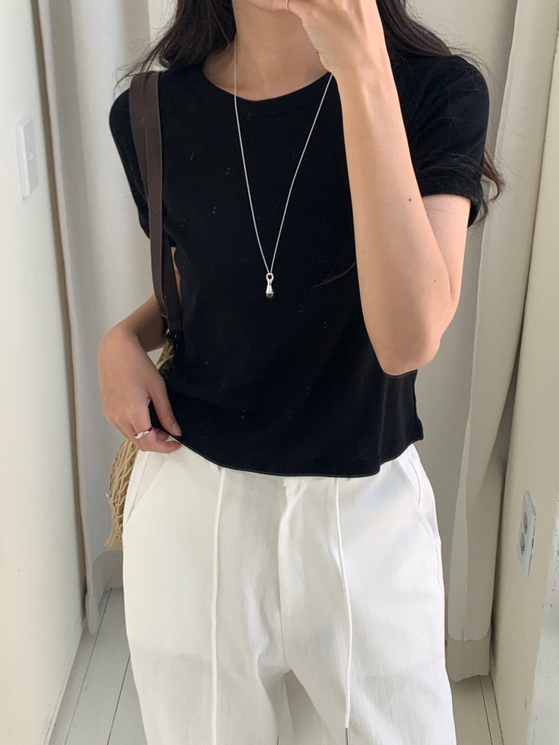 Osense - Korean Women Fashion - #womensfashion - Mini Tencel Raglan Tee - 8