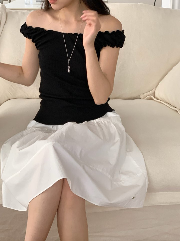 Osense - Korean Women Fashion - #womensfashion - Wave Sleeveless Blouse - 2