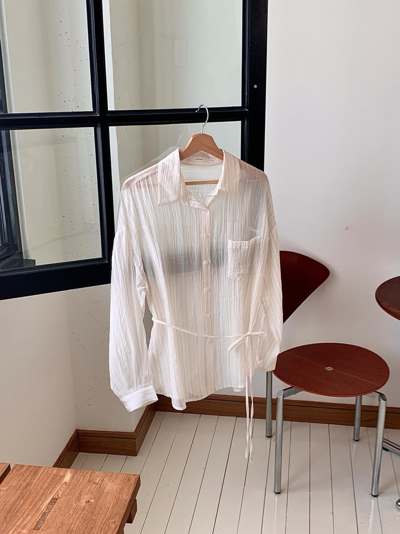 Osense - Korean Women Fashion - #womensfashion - Candy Stripe Shirt - 10