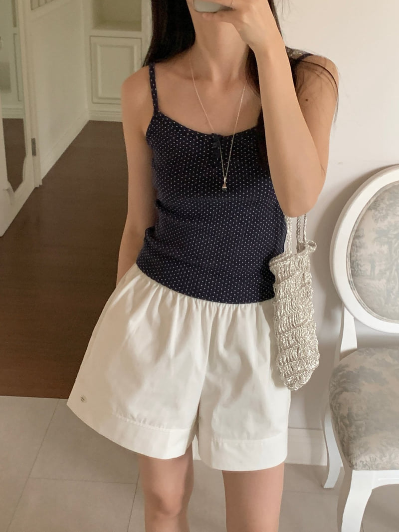 Osense - Korean Women Fashion - #womensfashion - Kitsch Dot Button Sleeveless - 5