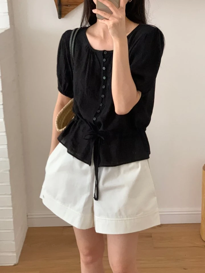 Osense - Korean Women Fashion - #momslook - Judy String Blouse - 4