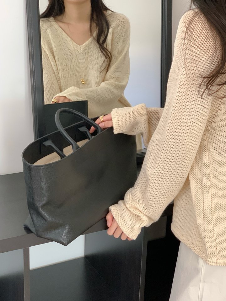 Osense - Korean Women Fashion - #womensfashion - Even V-neck Knit - 12