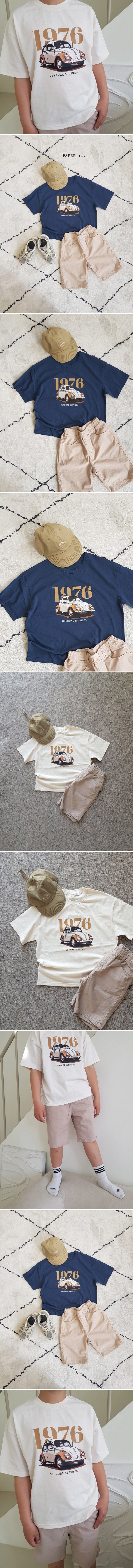 Paper - Korean Children Fashion - #kidsshorts - Car Print Short Sleeve Tee - 2