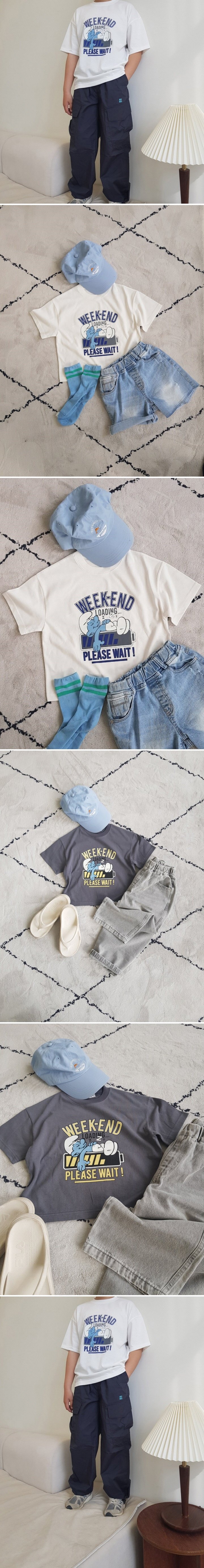 Paper - Korean Children Fashion - #kidsstore - Smurf Short Sleeve Tee - 2