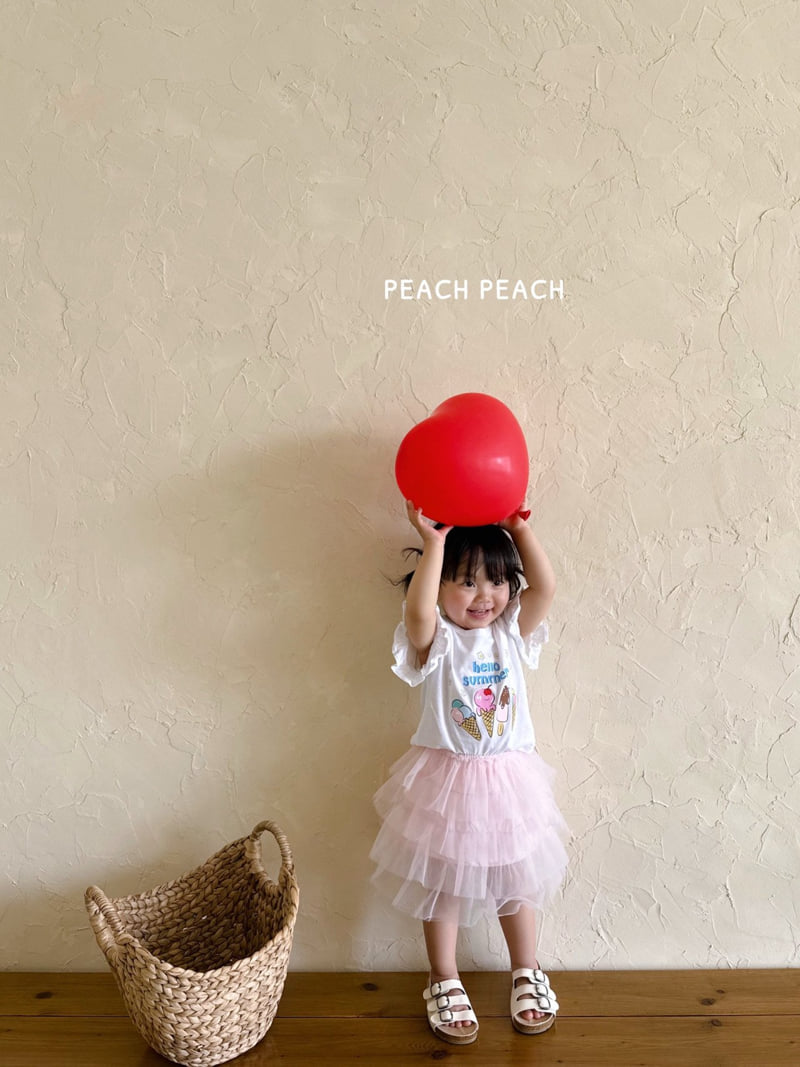 Peach Peach - Korean Children Fashion - #childofig - Ice Cream Tee - 2