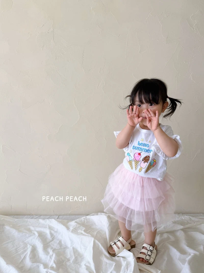 Peach Peach - Korean Children Fashion - #childrensboutique - Ice Cream Tee - 4