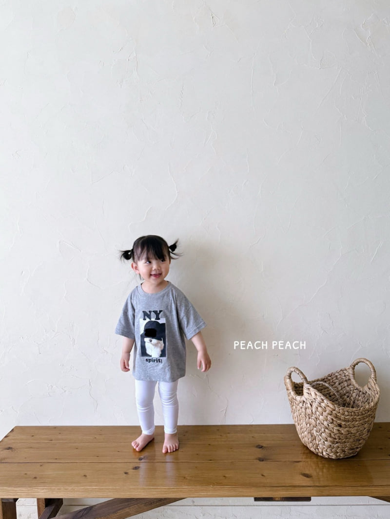 Peach Peach - Korean Children Fashion - #kidsshorts - NY Tee - 11