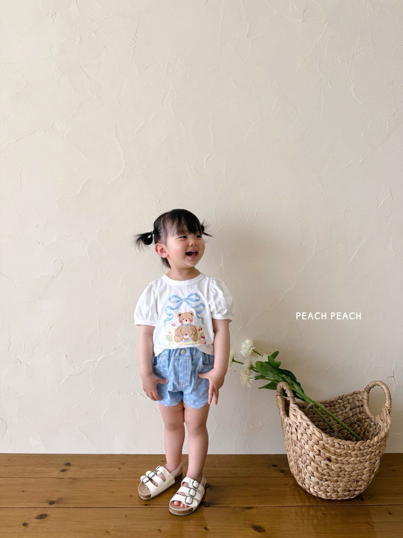 Peach Peach - Korean Children Fashion - #kidsstore - Heart Jam Shorts - 3