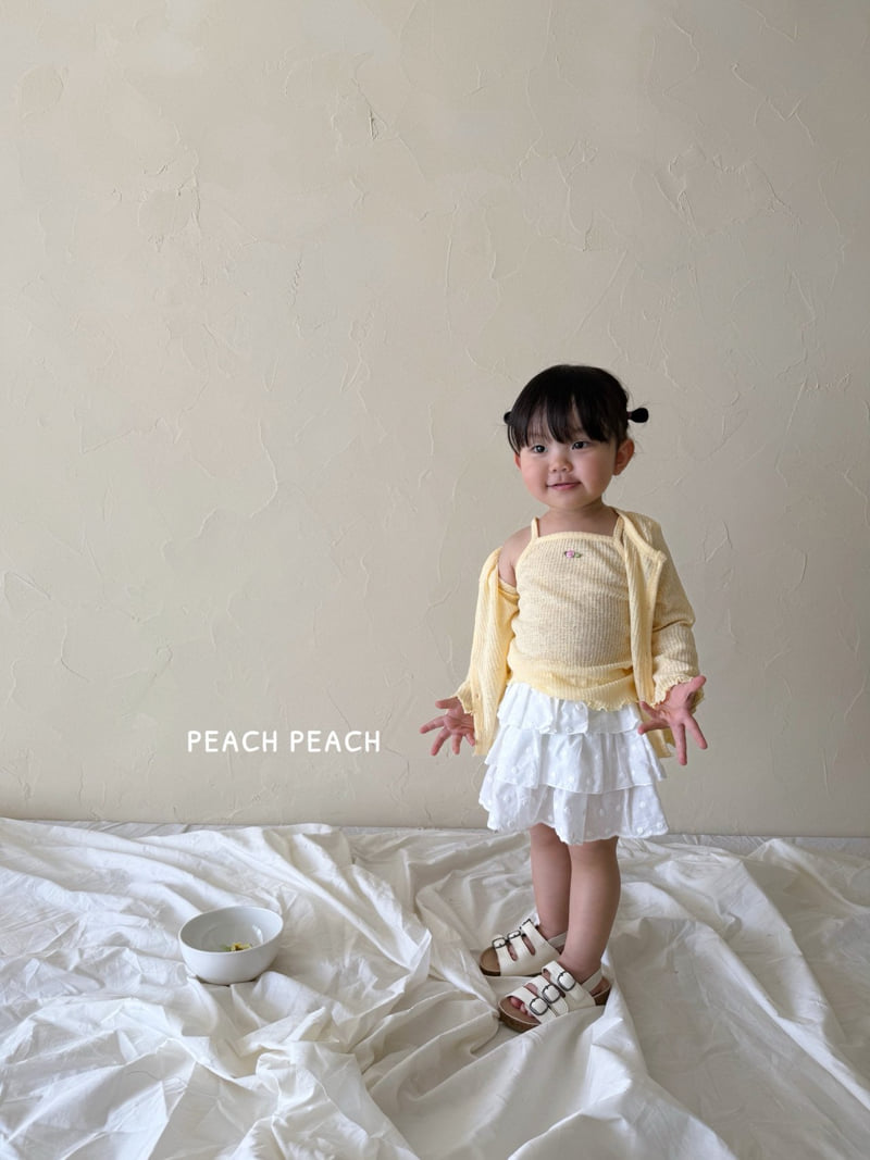 Peach Peach - Korean Children Fashion - #kidsstore - Rosie Sleeveless Cardigan Set - 4