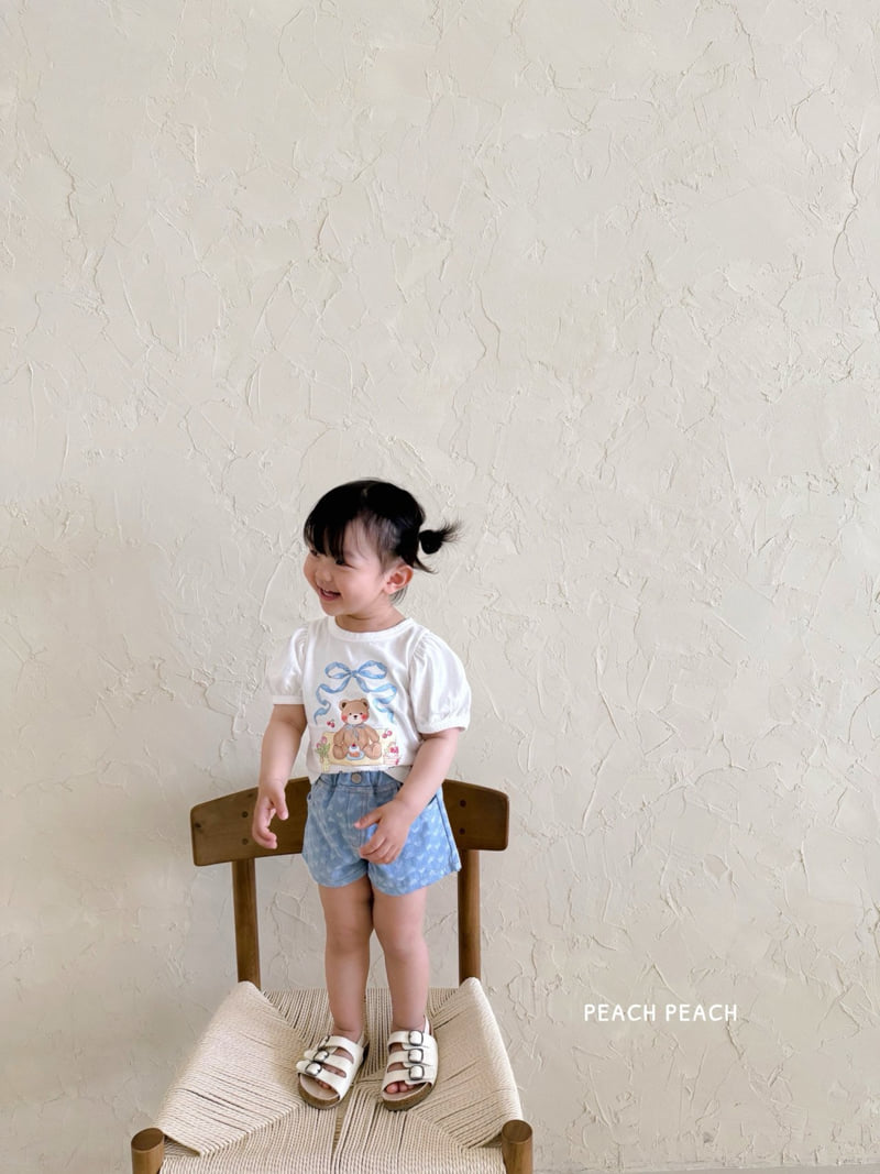 Peach Peach - Korean Children Fashion - #kidsstore - Heart Jam Shorts - 4