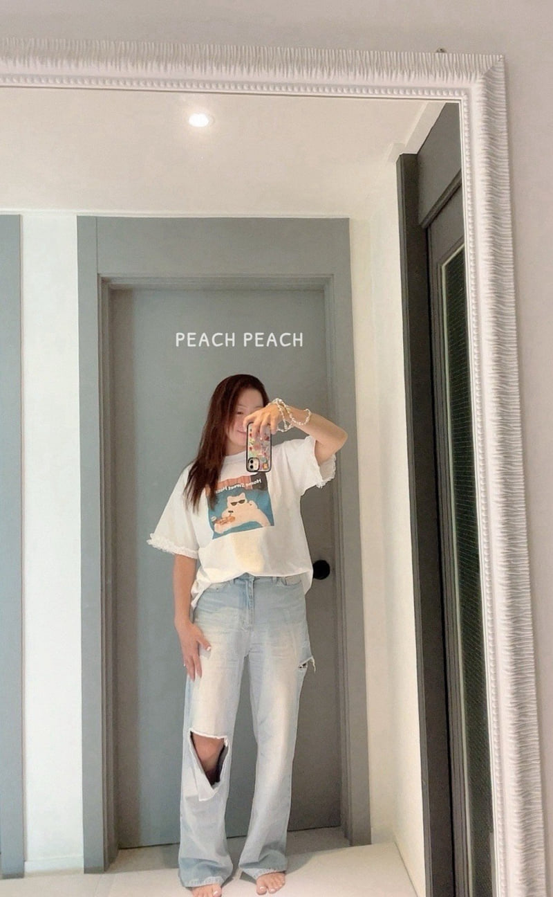 Peach Peach - Korean Women Fashion - #momslook - Adult Tee - 11