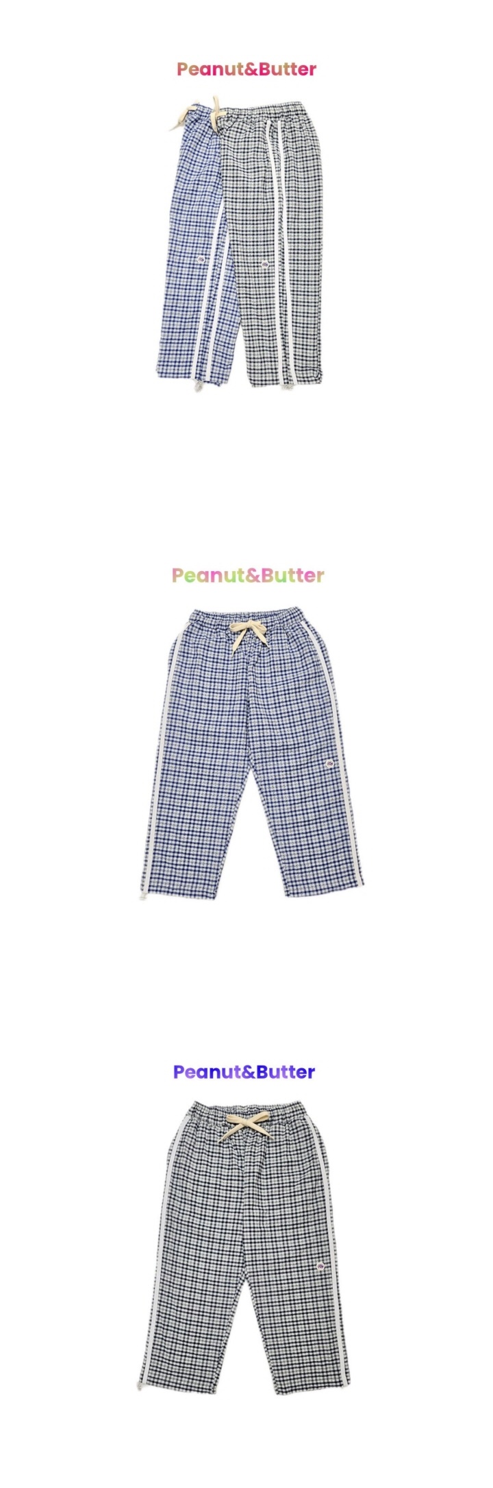 Peanut & Butter - Korean Children Fashion - #littlefashionista - Seersucker Two-Line Pants - 2