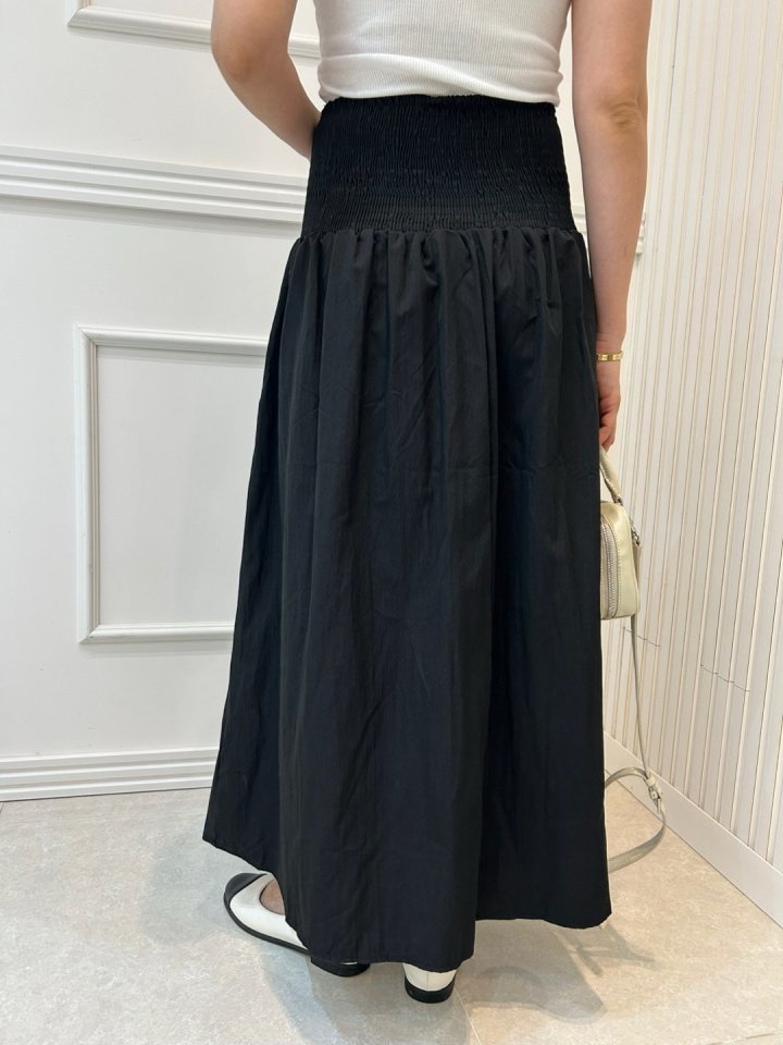 Pearls room - Korean Women Fashion - #momslook - Ribbon Smocked Skirt - 10