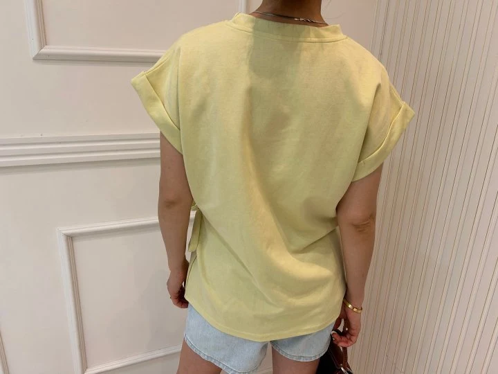 Pearls room - Korean Women Fashion - #momslook - Ribbon Strap Tee - 7