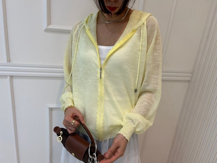 Pearls room - Korean Women Fashion - #thelittlethings - Slub Hoodie Knit Cardigan - 4