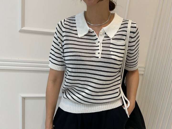 Pearls room - Korean Women Fashion - #pursuepretty - Loopy Short Knit - 2