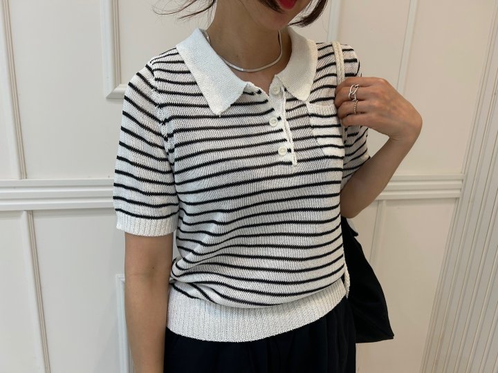 Pearls room - Korean Women Fashion - #restrostyle - Loopy Short Knit - 3