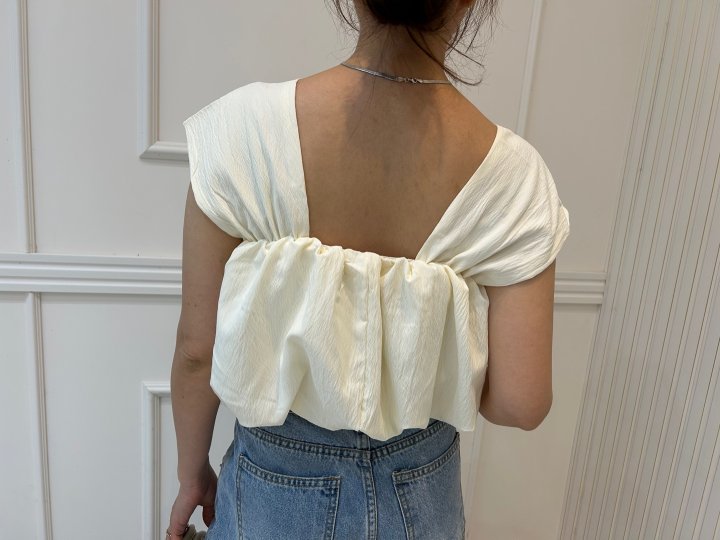 Pearls room - Korean Women Fashion - #thelittlethings - Balloon Sleeveless Blouse - 6