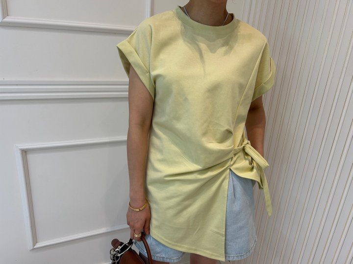 Pearls room - Korean Women Fashion - #thelittlethings - Ribbon Strap Tee - 6