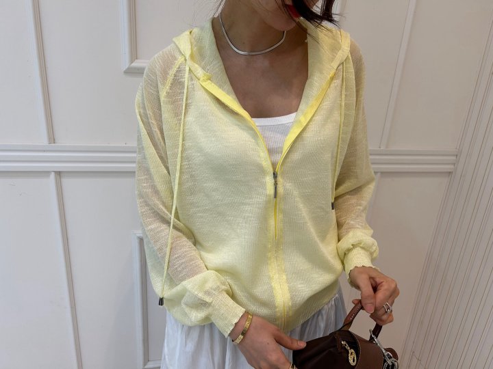 Pearls room - Korean Women Fashion - #thelittlethings - Slub Hoodie Knit Cardigan - 3